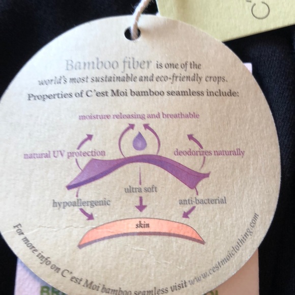 C’est Moi bamboo reversible tank top - Picture 4 of 6